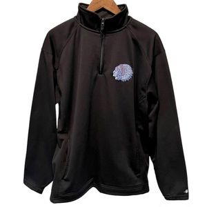 Badger Sport Quarter Zip Sweater With Chief Head Mens Large